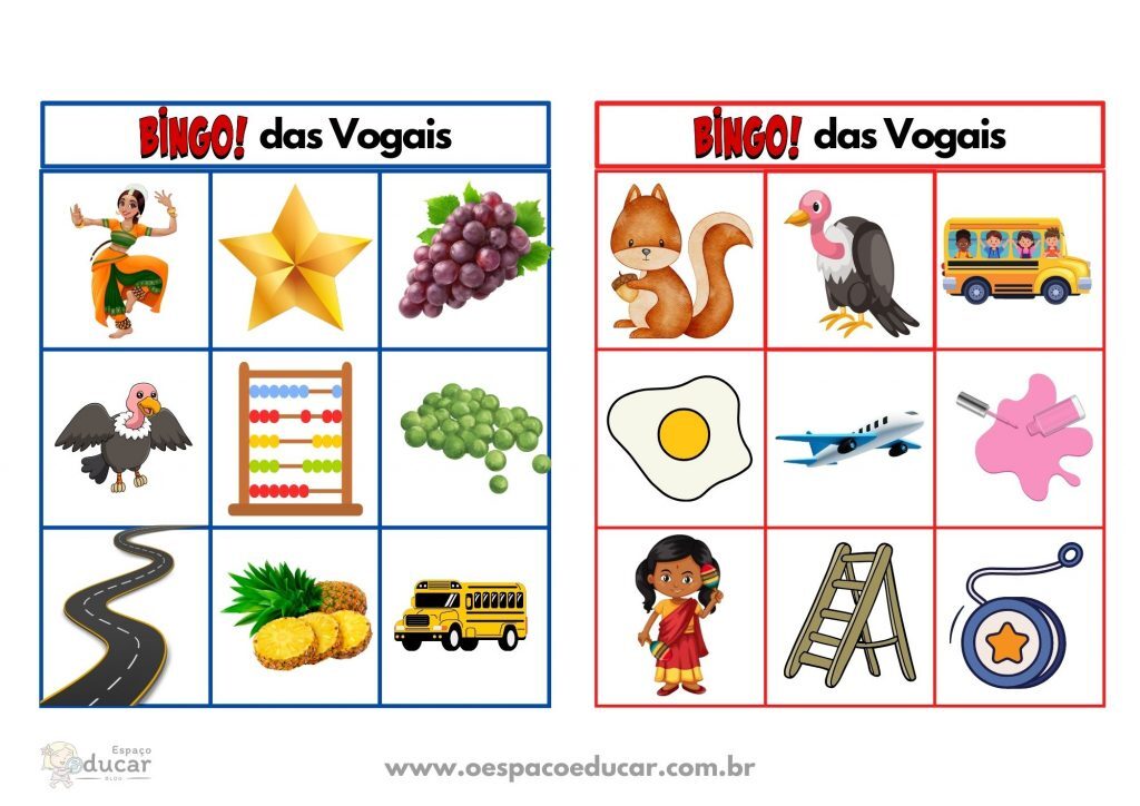 Bingo das vogais!