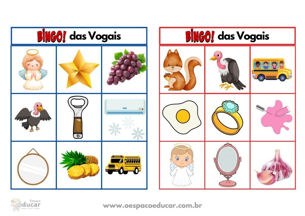 Bingo das vogais!