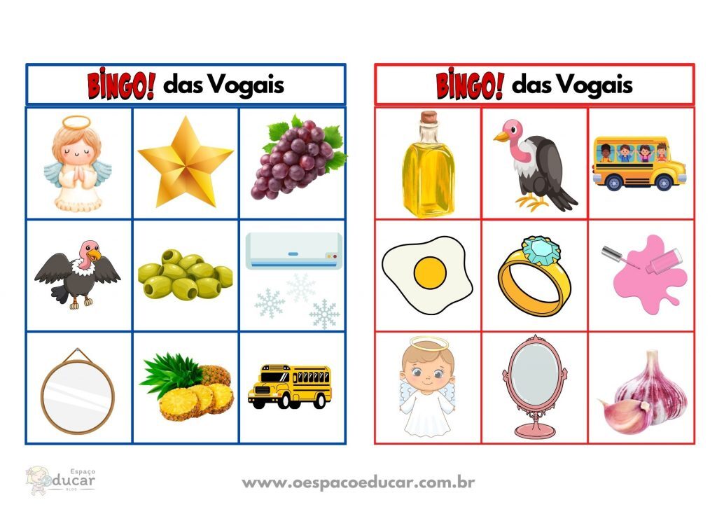 Bingo das vogais!