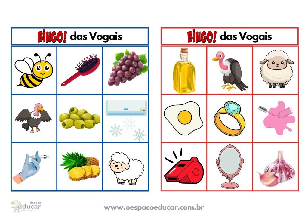 Bingo das vogais!