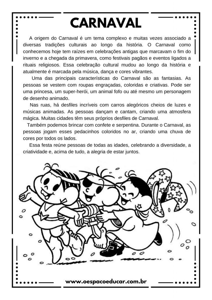 Atividades de Carnaval!