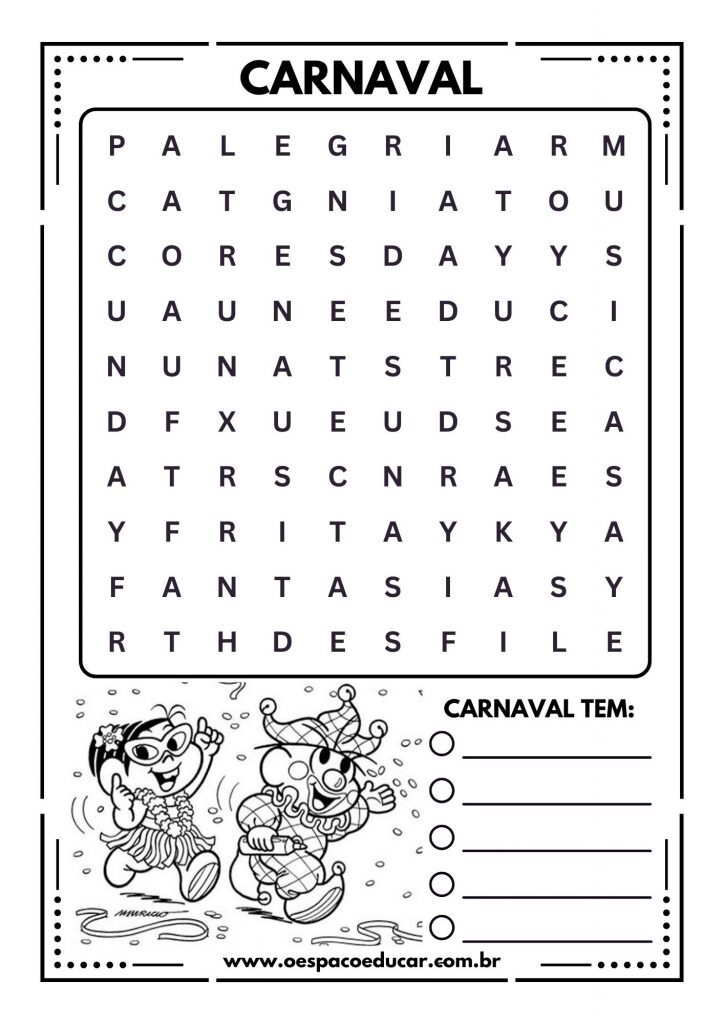 Atividades de Carnaval!
