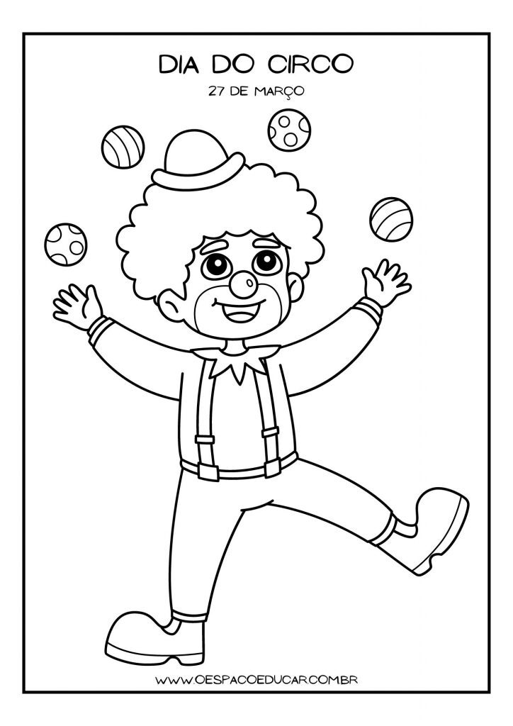 Dia do circo: coroas e para colorir!