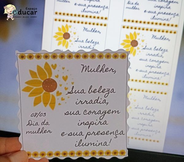 Dia da mulher: cartão girassol!