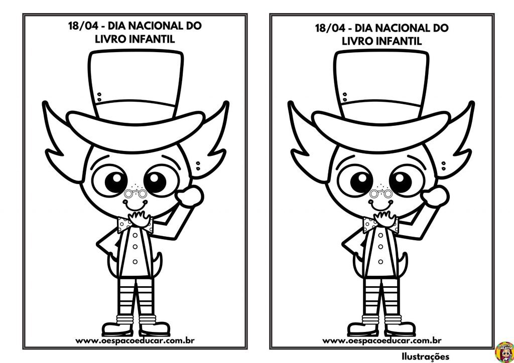 Para colorir: dia nacional do livro infantil!
