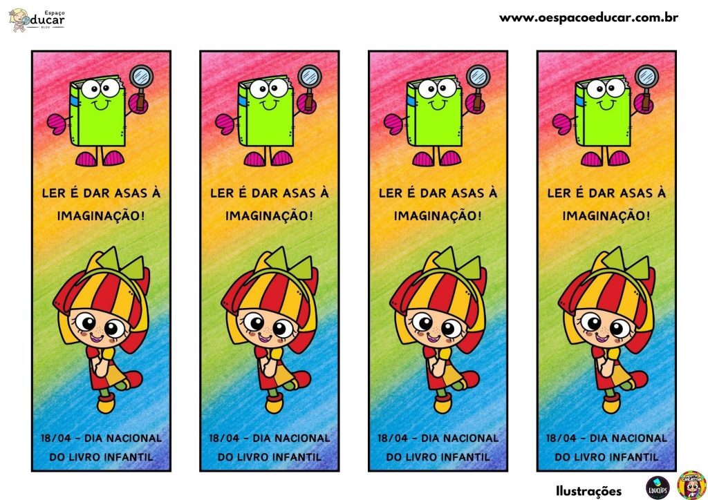 Dia nacional do livro infantil: marca páginas!