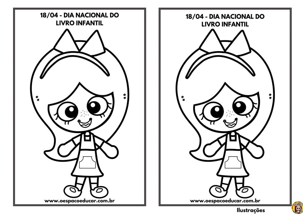 Para colorir: dia nacional do livro infantil!