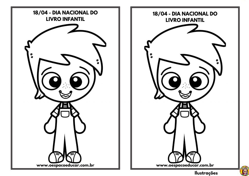 Para colorir: dia nacional do livro infantil!