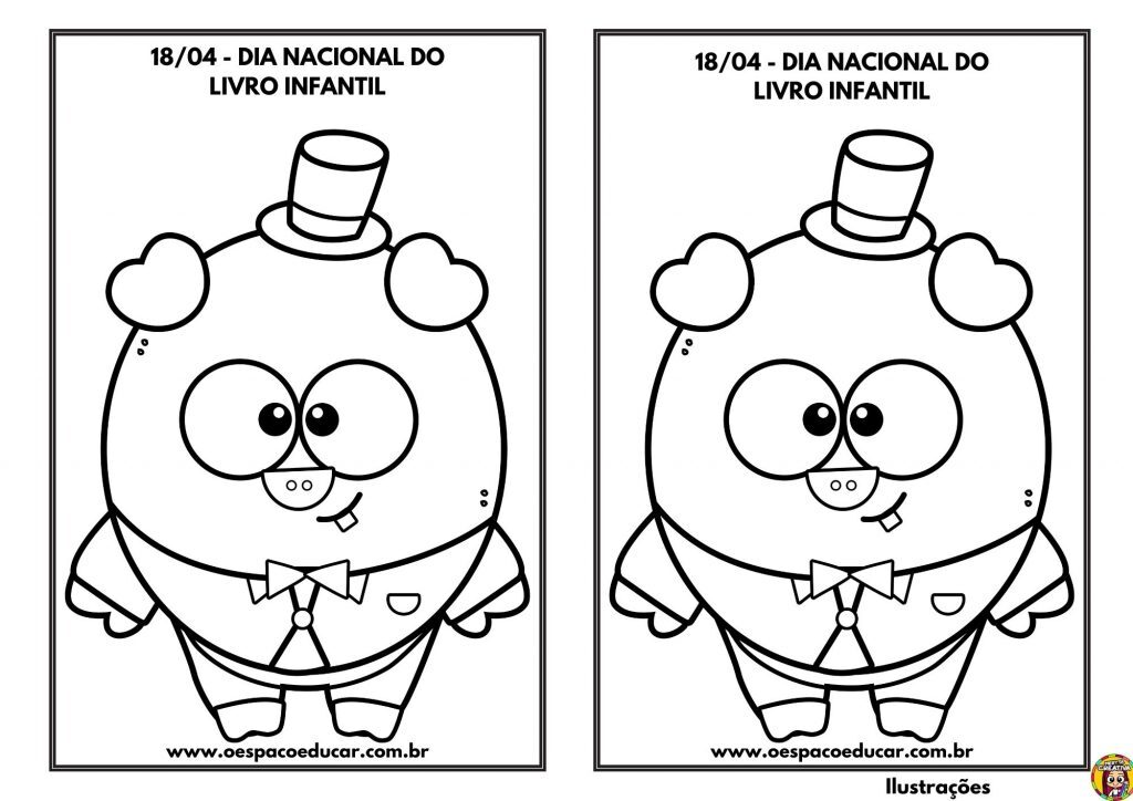 Para colorir: dia nacional do livro infantil!