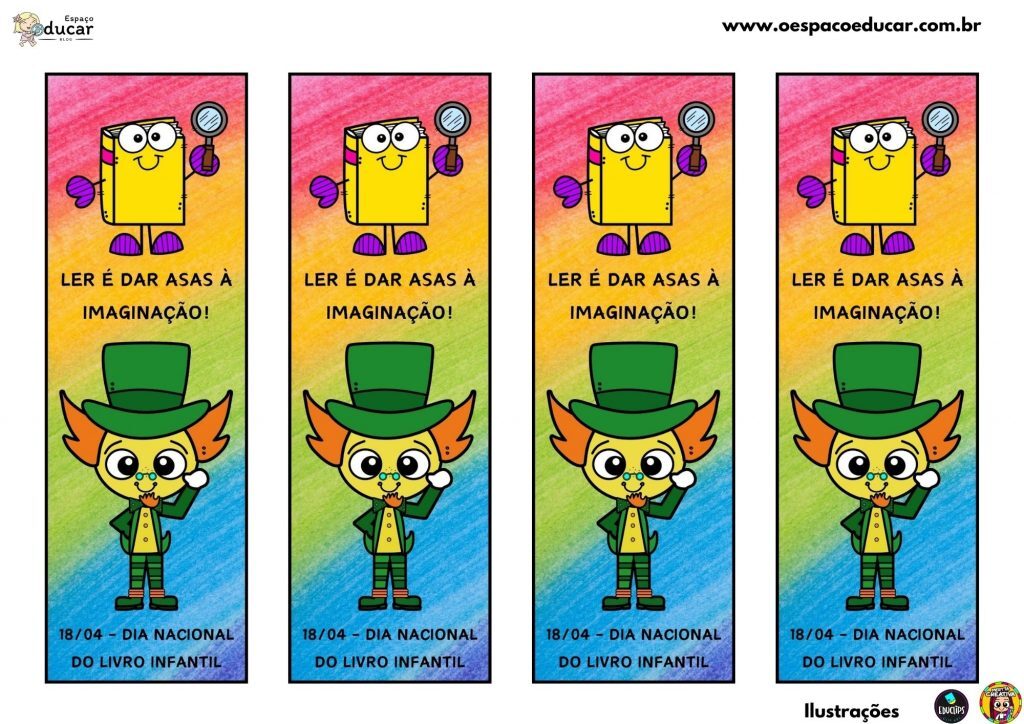 Dia nacional do livro infantil: marca páginas!