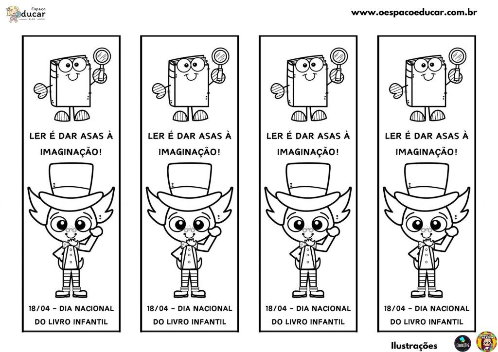 Dia nacional do livro infantil: marca páginas!