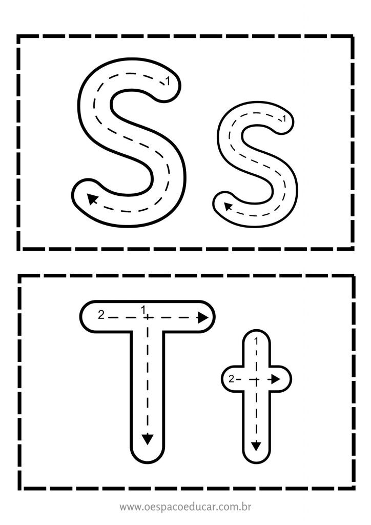 Cards traçados das letras!
