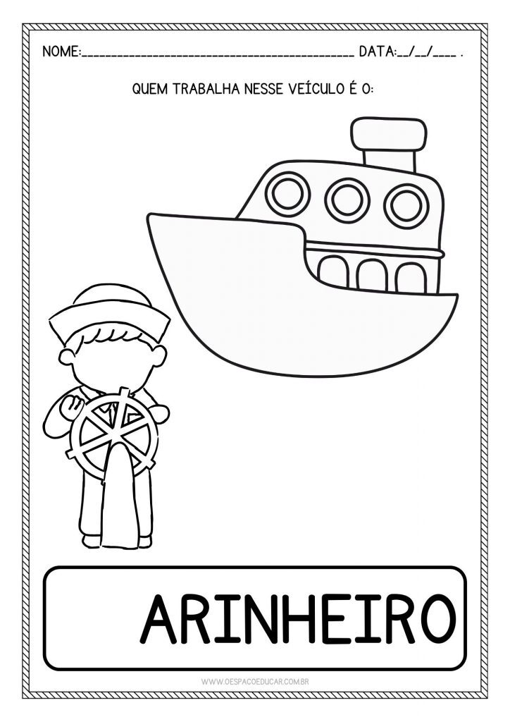 Dia do trabalho: atividades de alfabetização!