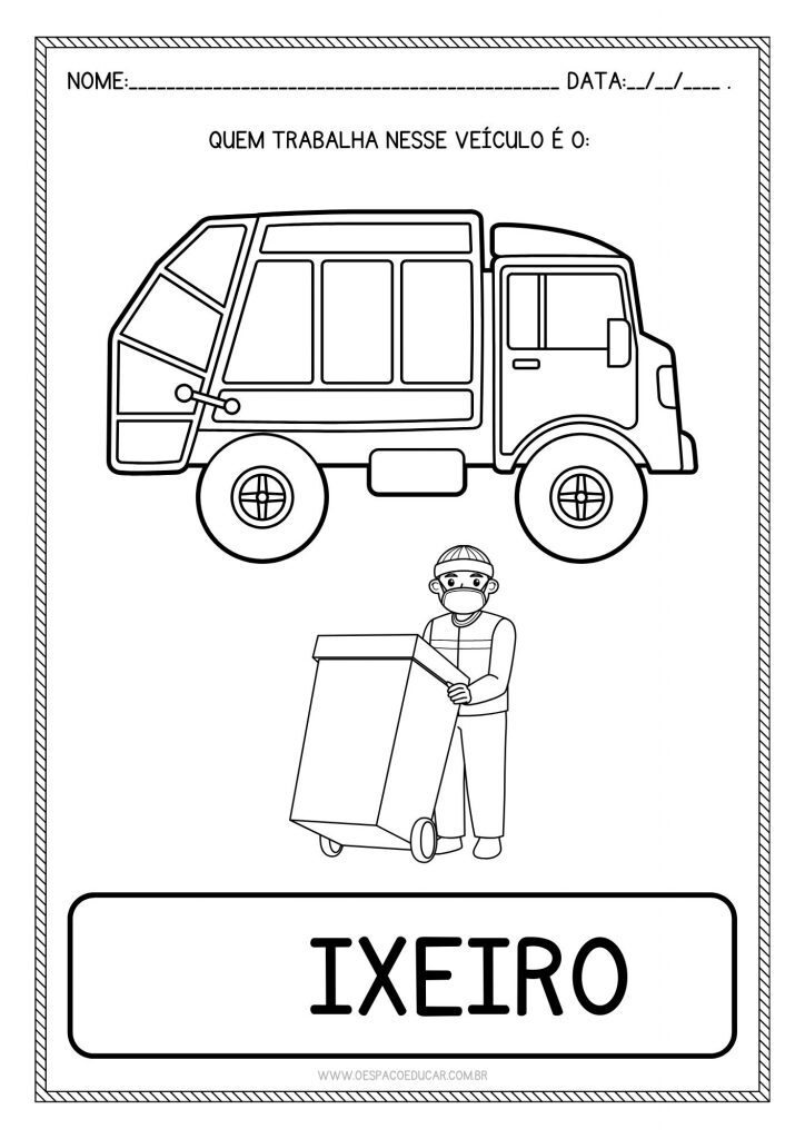 Dia do trabalho: atividades de alfabetização!