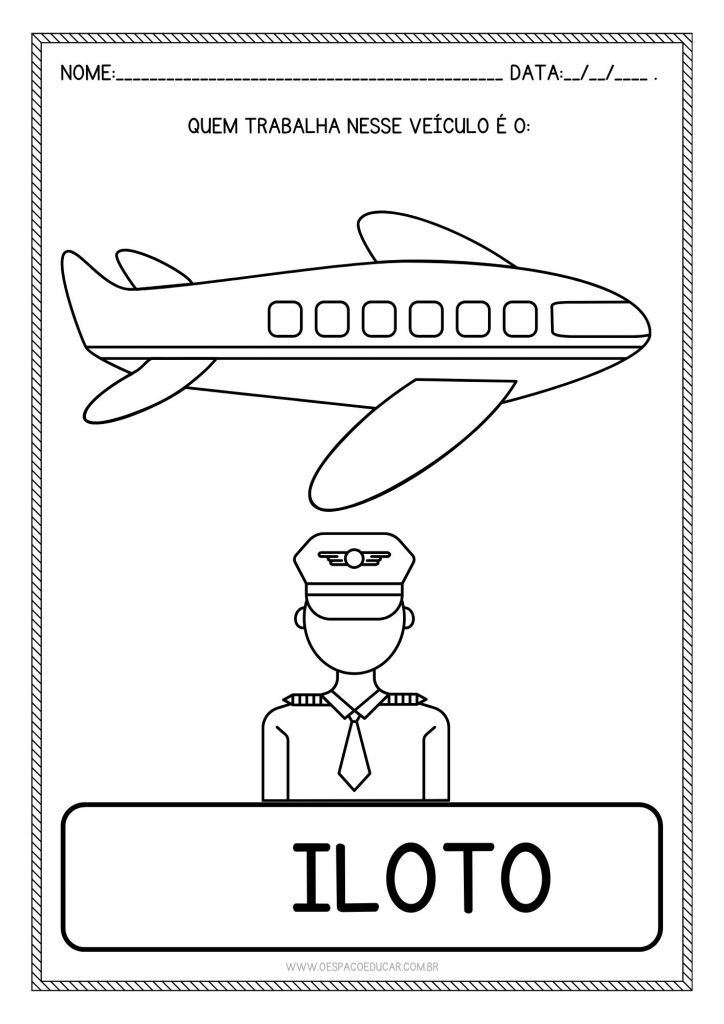Dia do trabalho: atividades de alfabetização!