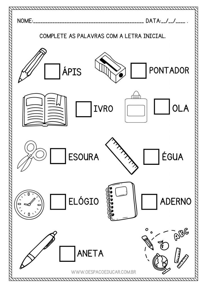 Dia do Trabalho: letra inicial e final!