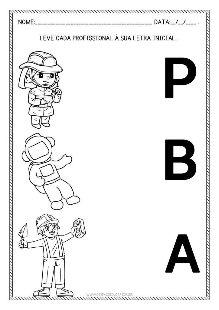 Cards traçados das letras!