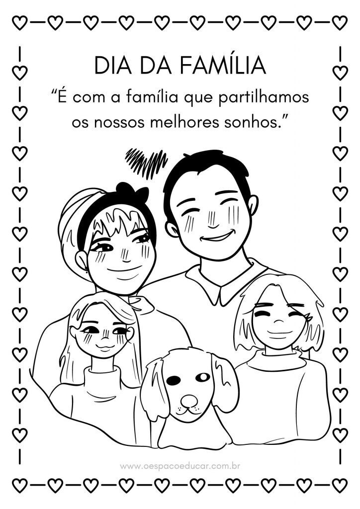 Dia da Família: para colorir!