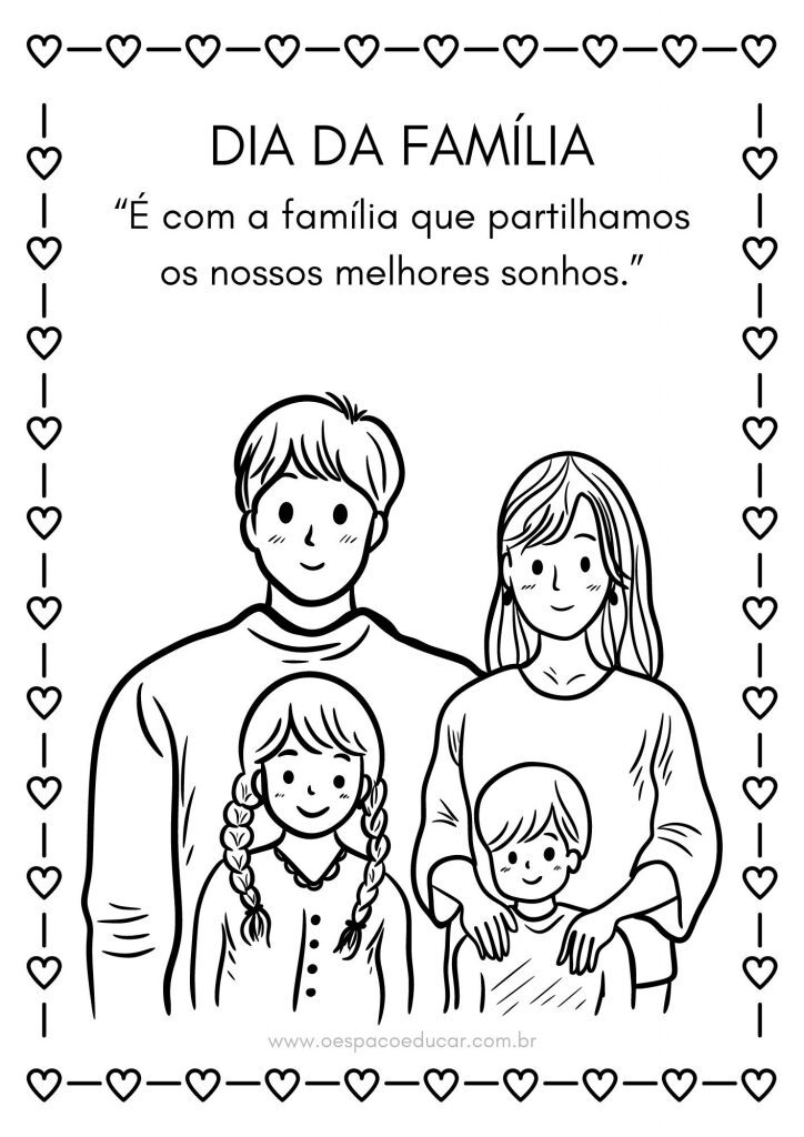 Dia da Família: para colorir!