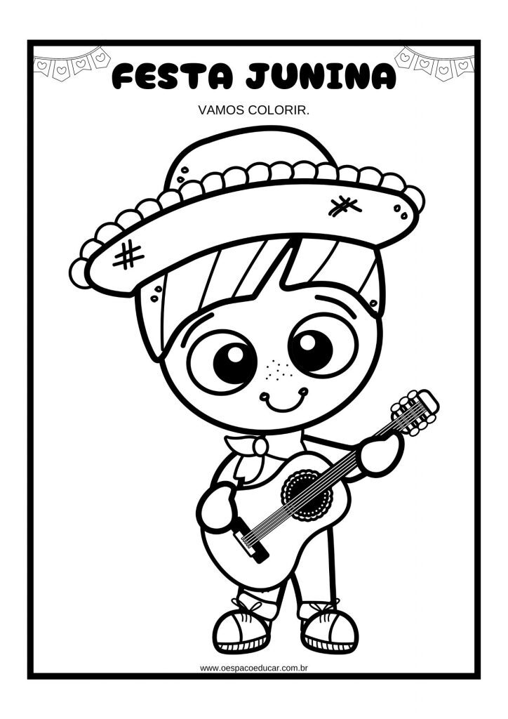 Festa junina: para colorir!