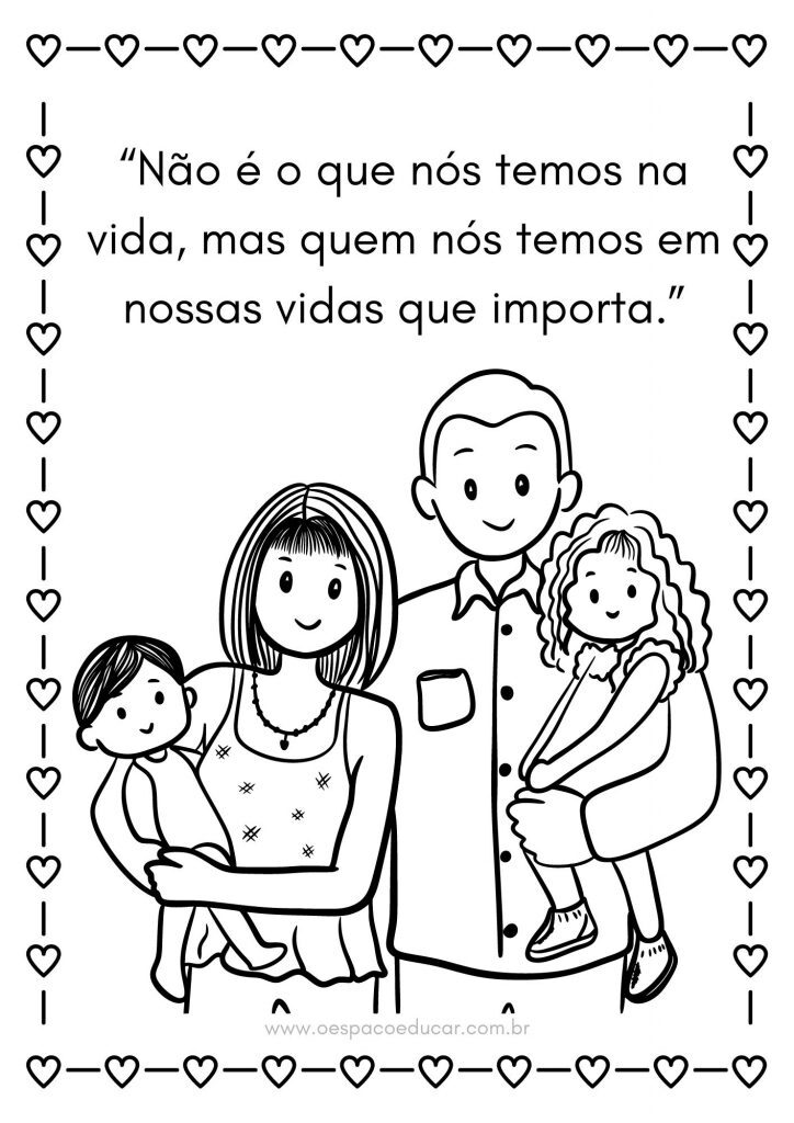 Dia da Família: para colorir!