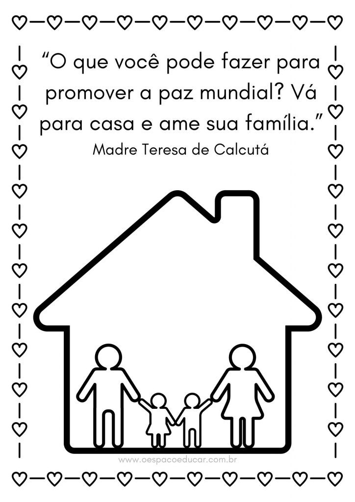 Dia da Família: para colorir!