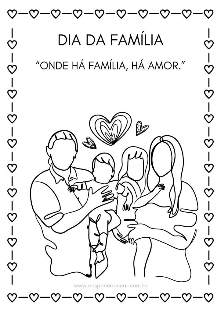Dia da Família: para colorir!
