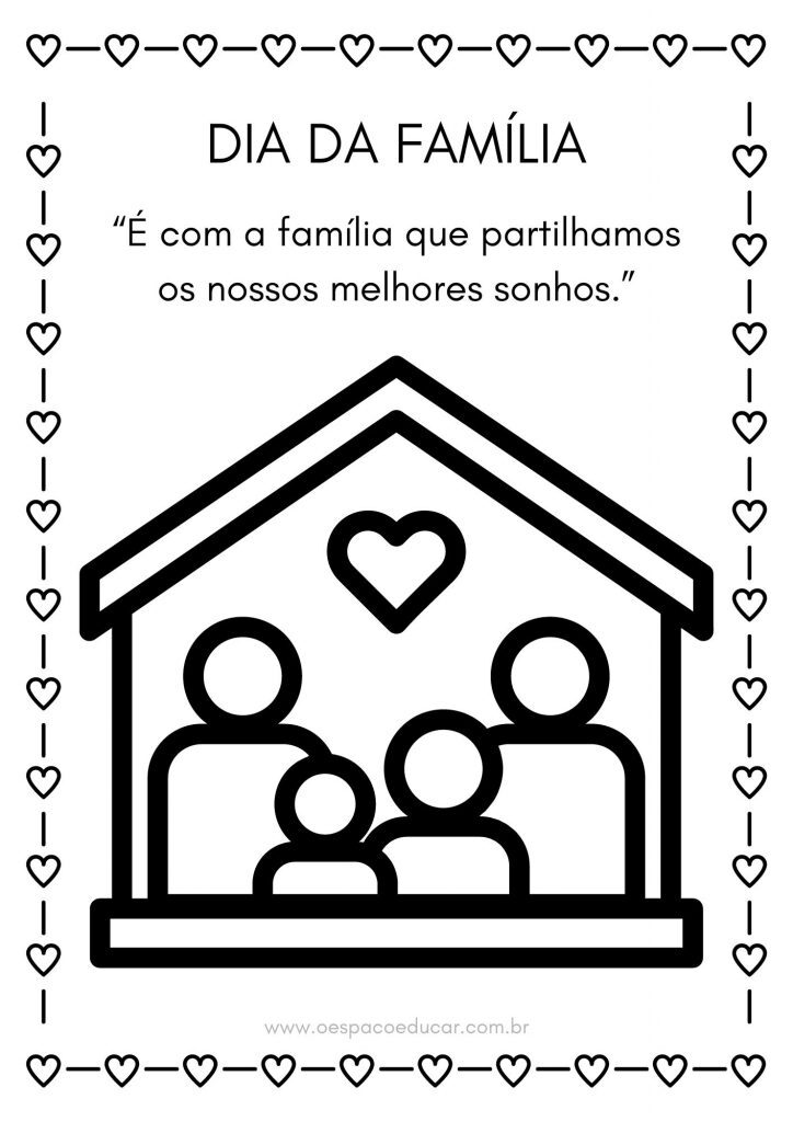 Dia da Família: para colorir!