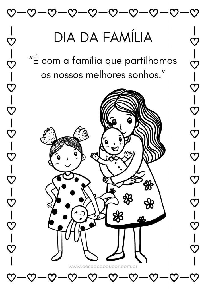 Dia da Família: para colorir!