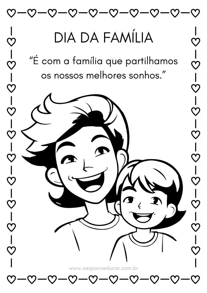 Dia da Família: para colorir!