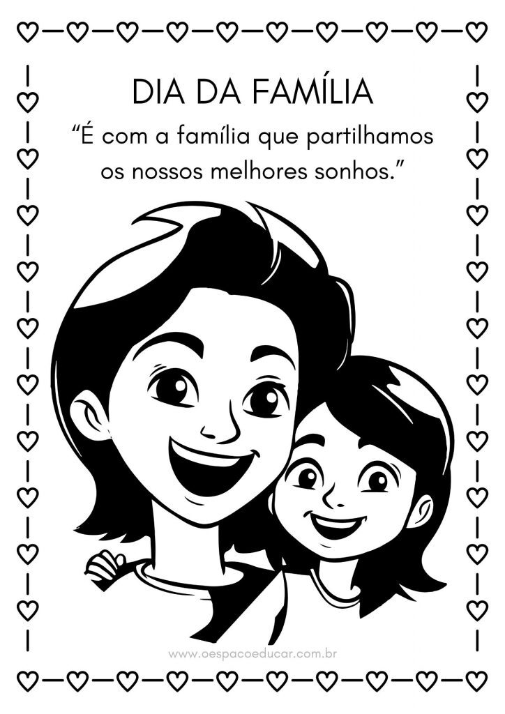 Dia da Família: para colorir!