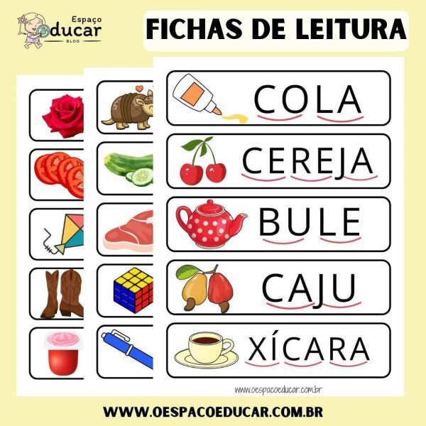 Fichas de leitura: leitura silabada!