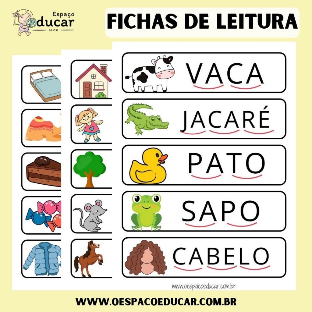 Fichas de leitura: leitura silabada!