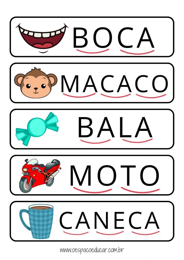 Fichas de leitura: leitura silabada!