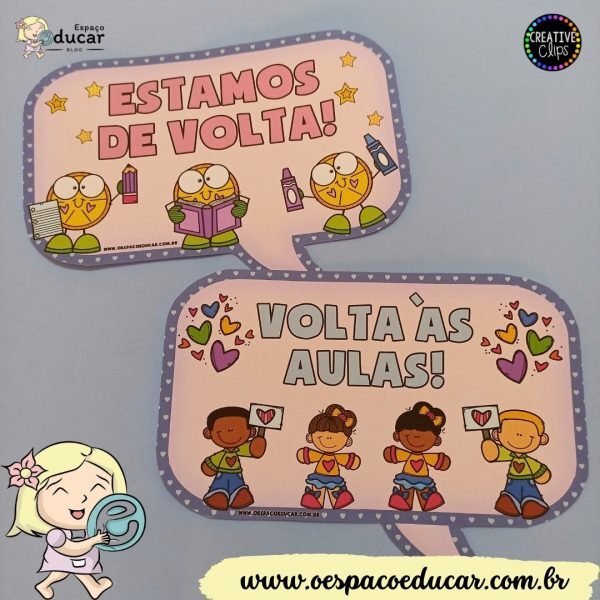 Plaquinhas de volta às aulas!