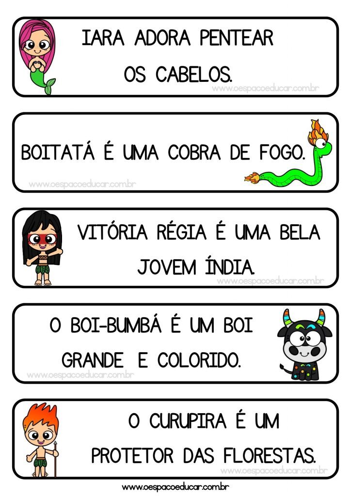 Folclore: fichas de leitura!