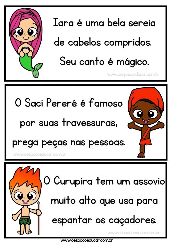 Folclore: fichas de leitura!