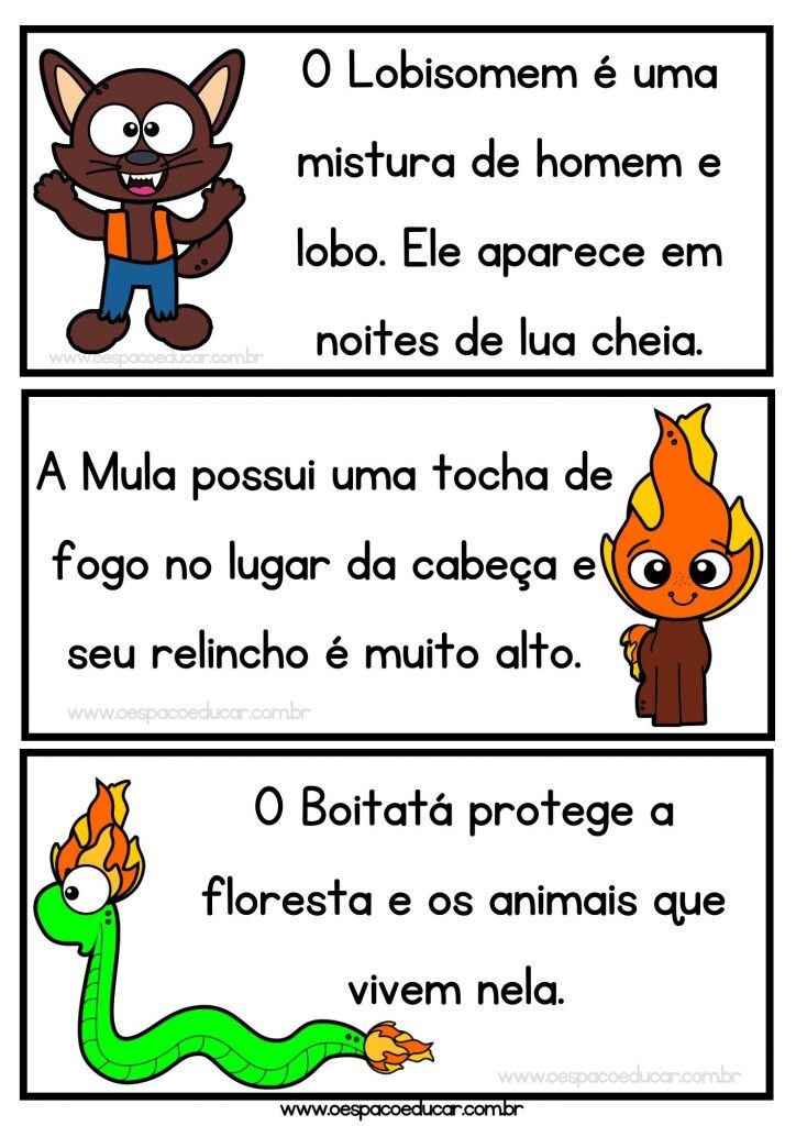 Folclore: fichas de leitura!