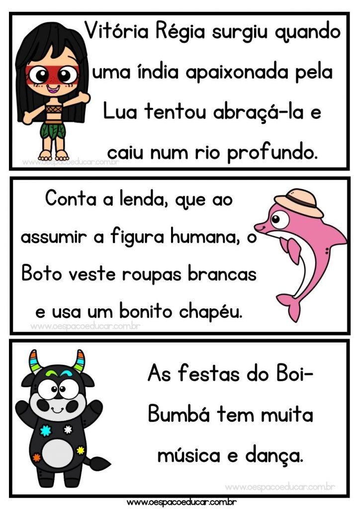 Folclore: fichas de leitura!