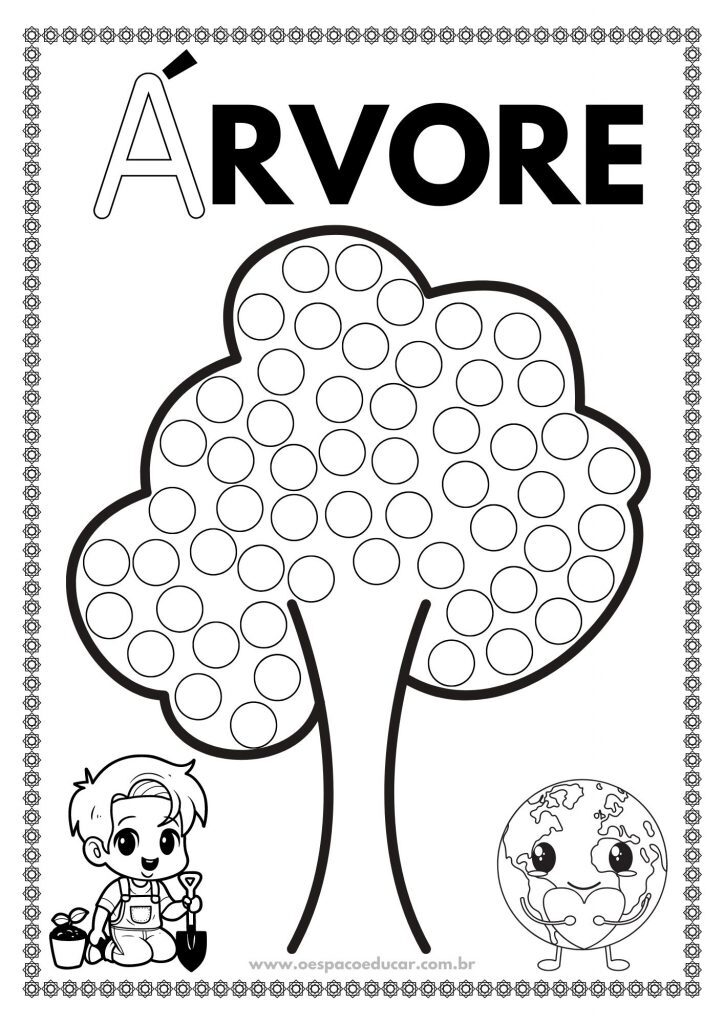 Dia da árvore: pintura com cotonete!