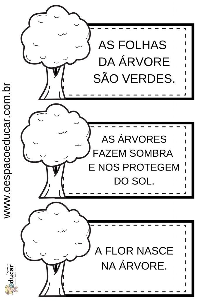 Dia da árvore: fichas de leitura!