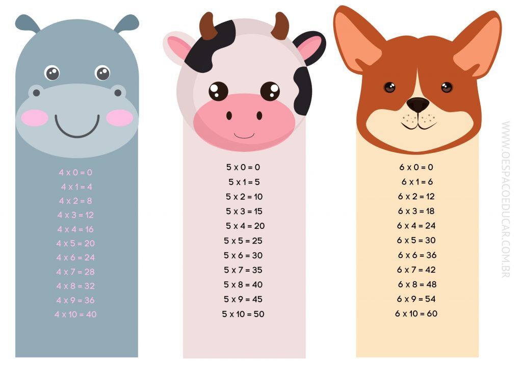 Tabuada dos animais!