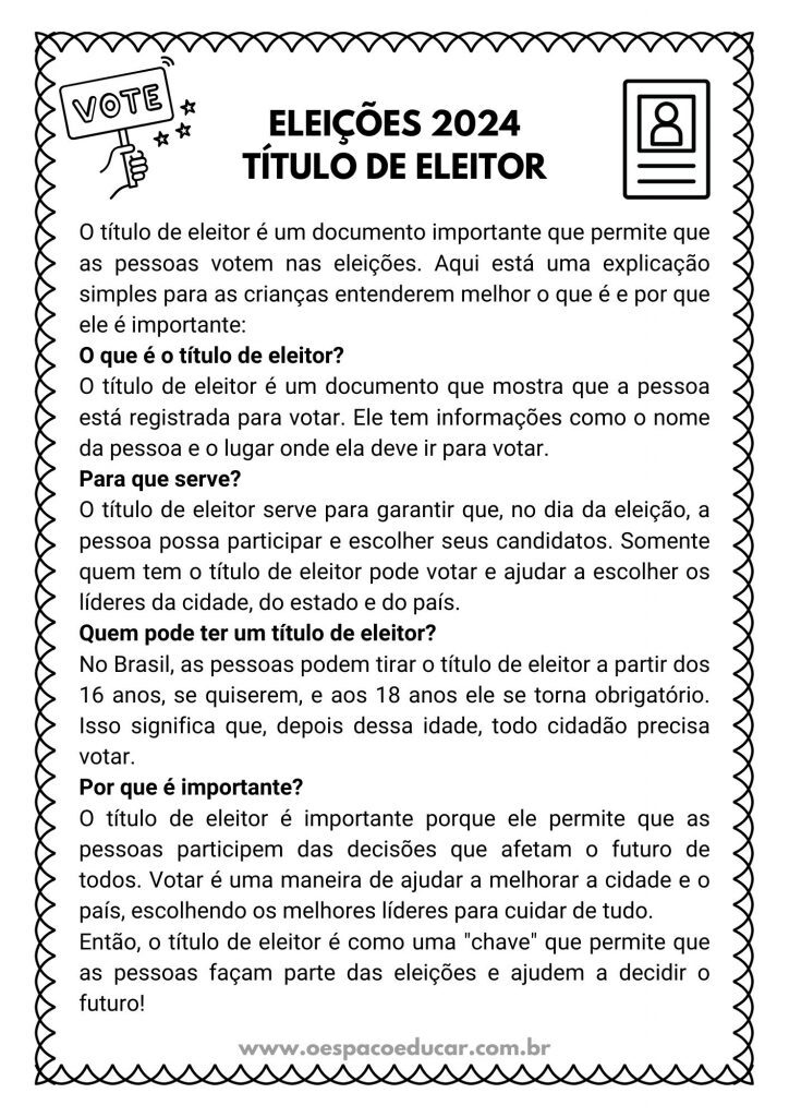 Atividades Eleições 2024!