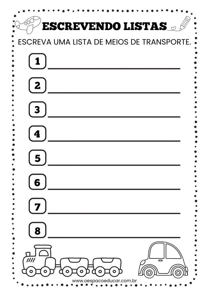 Alfabetização: atividades com listas!