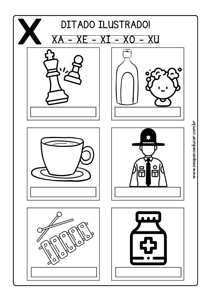 Ditado ilustrado: Letra R