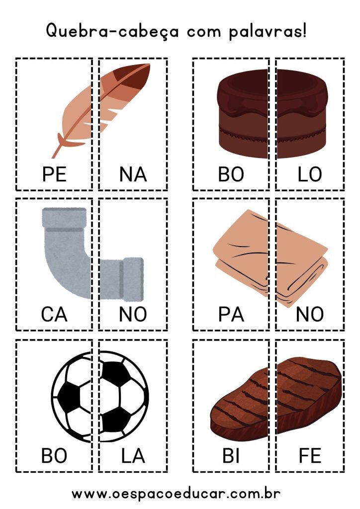 Quebra-cabeça com palavras!