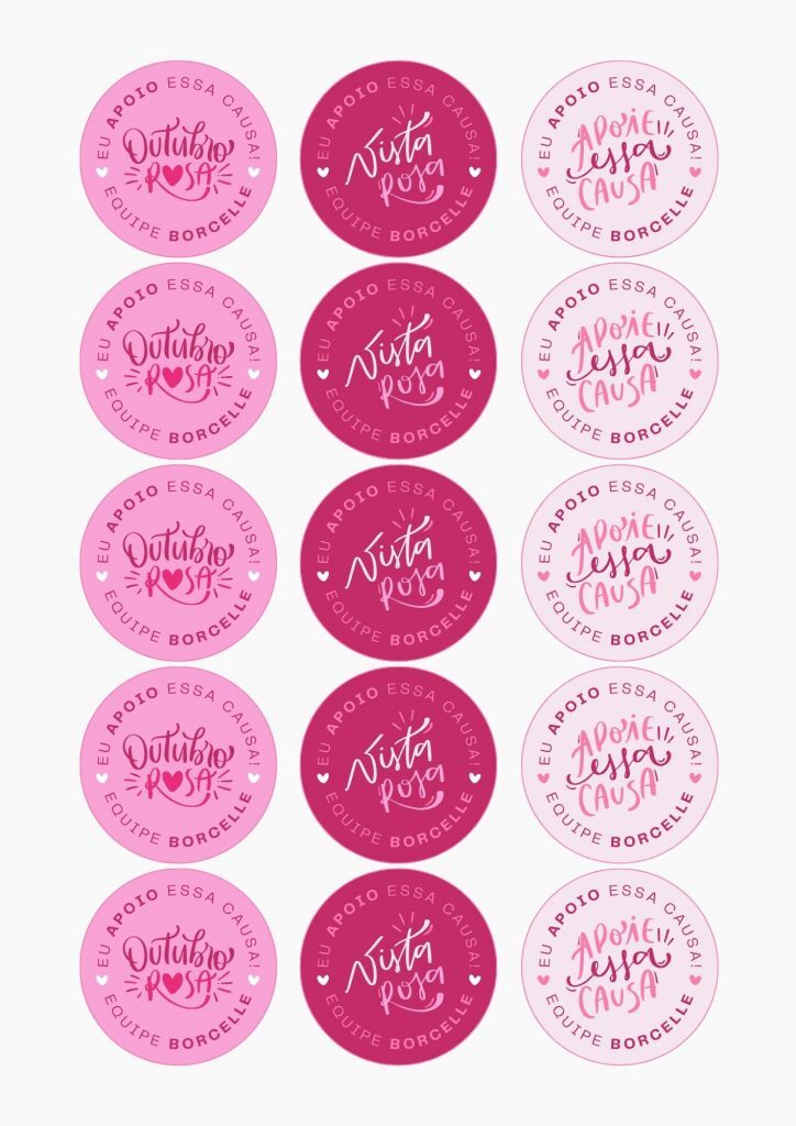Outubro rosa: cartazes; tags e lembrancinhas!