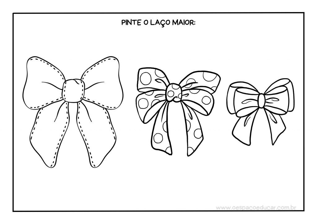 Ed. Infantil: Menina bonita do laço de fita
