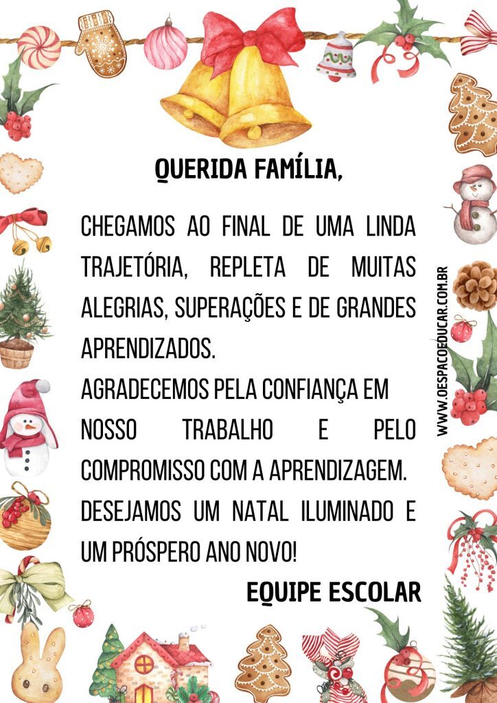 Natal: cartão para os pais!