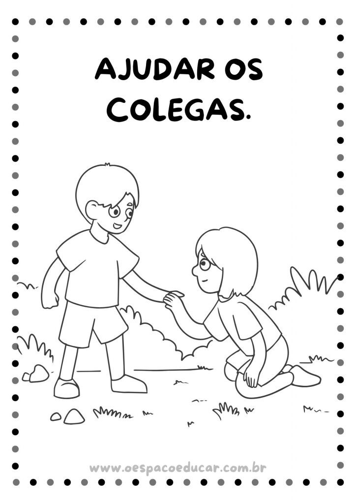 Combinados da turma para colorir!